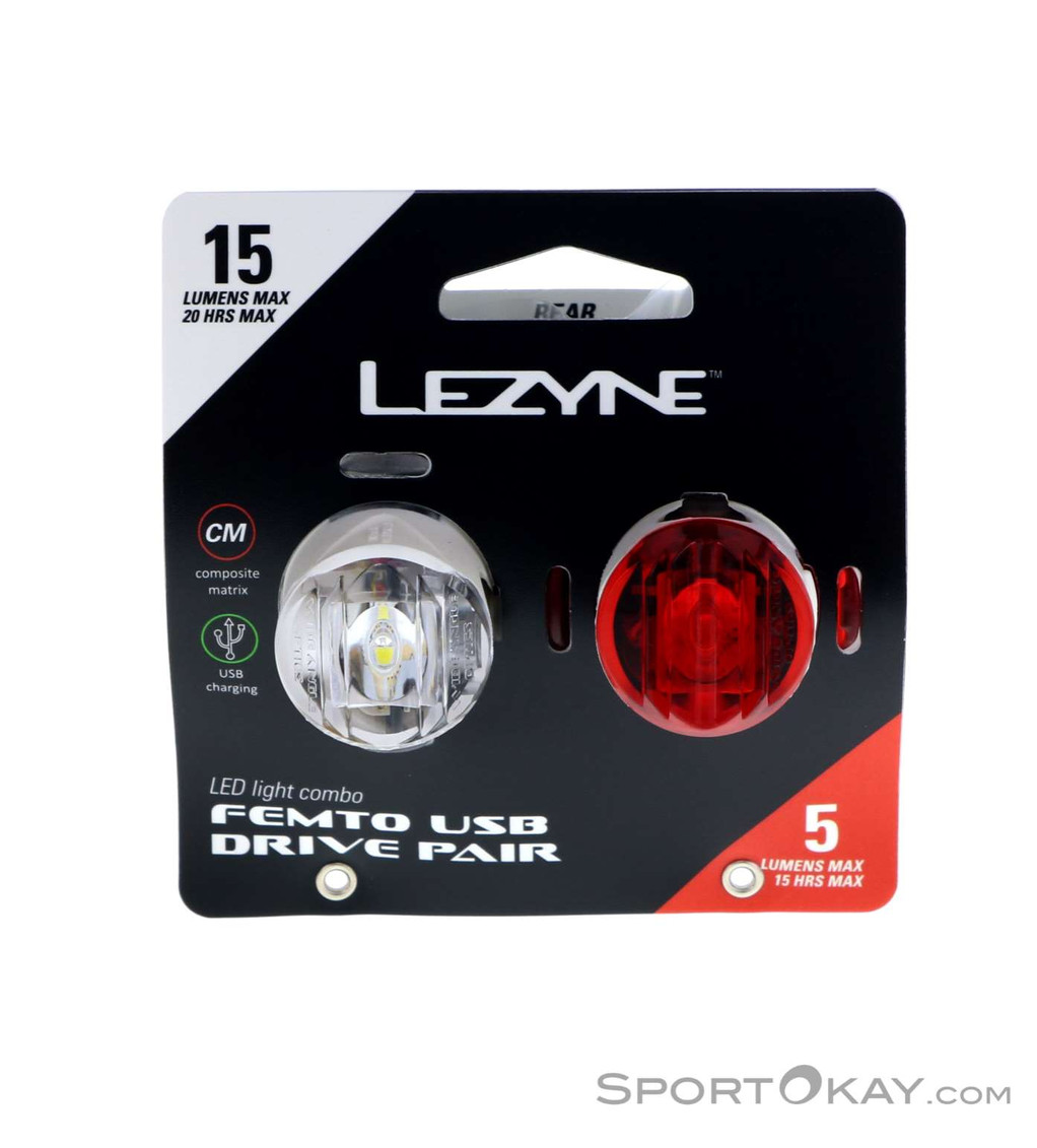 Lezyne Femto USB Drive Fahrradlicht Set