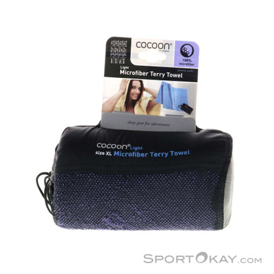 Cocoon Terry Towel Light XL Microfaser Handtuch-Hell-Blau-One Size