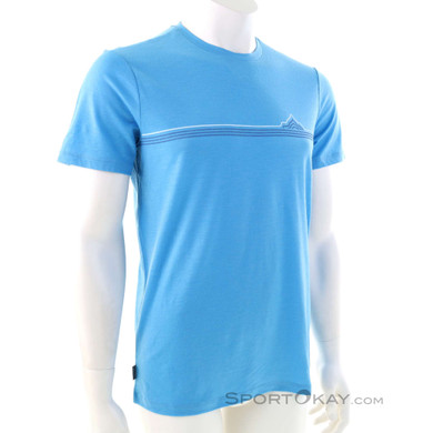 Icebreaker Merino 150 Tech Lite Range Stripes Herren T-Shirt-Blau-M