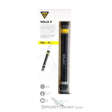 Topeak Ninja P Minipumpe-Schwarz-One Size