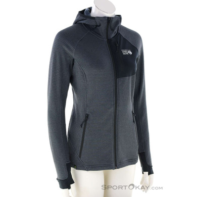 Mountain Hardwear Polartec Power Grid Full Zip Damen Sweater-Grau-M