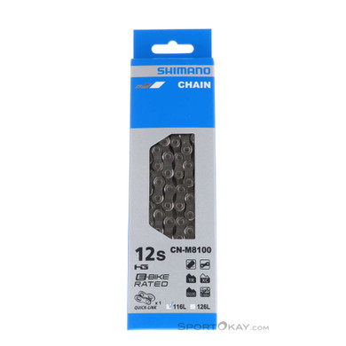 Shimano CN-M8100 12-fach 116GL Kette-Silber-One Size