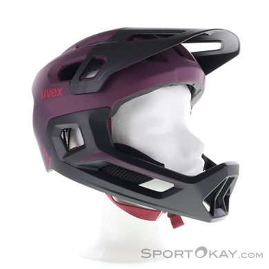Uvex React Kinder Fullface Helm-Dunkel-Rot-52-56