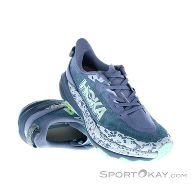 Hoka Speedgoat 6 Damen Traillaufschuhe-Grau-8,5