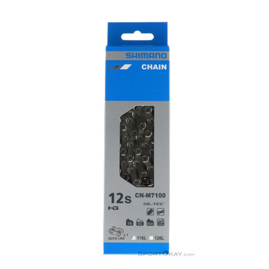Shimano CN-M7100 12-fach 116GL Kette-Silber-One Size