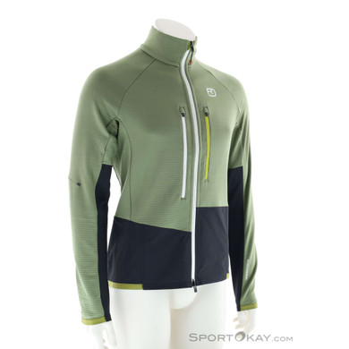 Ortovox Fleece Rib Herren Fleecejacke-Oliv-Dunkelgrün-S