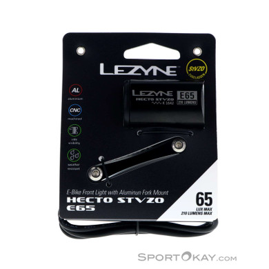 Lezyne E-Bike Hecto E65 StVZO Fahrradlicht vorne-Schwarz-One Size