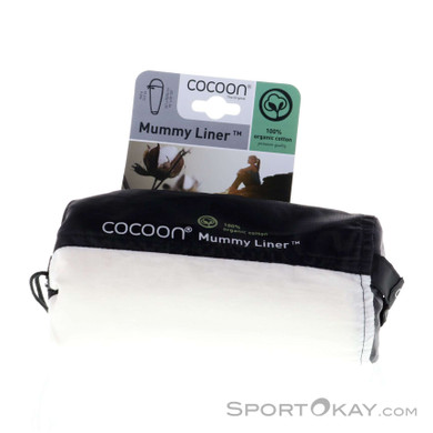 Cocoon Mummy Liner Bio-Baumwoll Schlafsack-Weiss-One Size