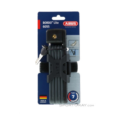 Abus Bordo Lite 6055 + Halterung 85cm Fahrradschloss-Schwarz-One Size