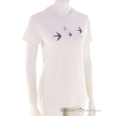 Icebreaker Merino 150 Tech Lite Bird Transit Damen T-Shirt-Beige-S