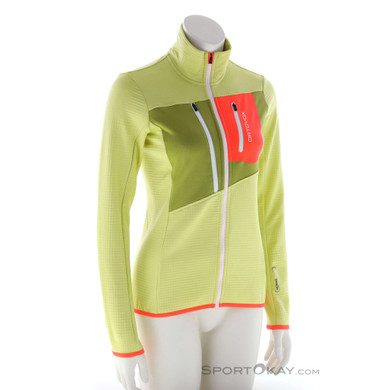 Ortovox Fleece Grid Damen Fleecejacke-Gelb-XS