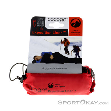 Cocoon Expedition Liner Schlafsack-Schwarz-215x85