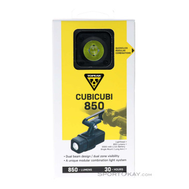 Topeak CubiCubi 850lm Fahrradlicht vorne-Schwarz-One Size