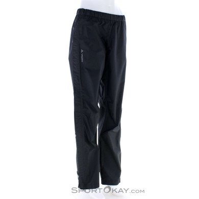 Vaude Fluid Full-Zip Damen Regenhose-Schwarz-42