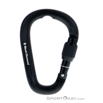 Black Diamond Pearlock Screwgate HMS-Karabiner-Schwarz-One Size