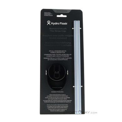 Hydro Flask Standard Mouth Flex Straw Cap Trinkflaschenzubehör-Schwarz-One Size