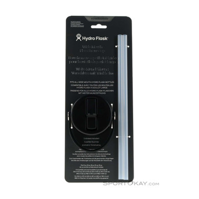 Hydro Flask Wide Mouth Flex Straw Cap Trinkflaschenzubehör-Schwarz-One Size