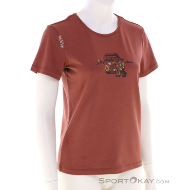 Chillaz Iseo Out in Nature Damen T-Shirt-Dunkel-Rot-38