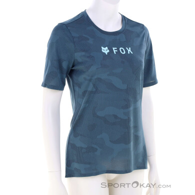 Fox Ranger Tru Dri SS Damen Bikeshirt-Blau-M