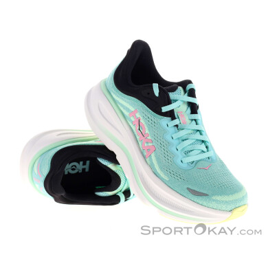 Hoka Bondi 9 Damen Laufschuhe-Hell-Blau-8,5