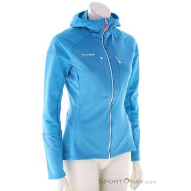 Mammut Eiswand Advanced ML Hooded Damen Sweater-Hell-Blau-L