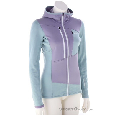 Ortovox Fleece Grid Hoody Damen Fleecejacke-Hell-Blau-L