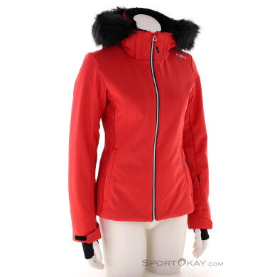 CMP Synthetic Fu Jacket Zip Hood Damen Skijacke-Rot-40