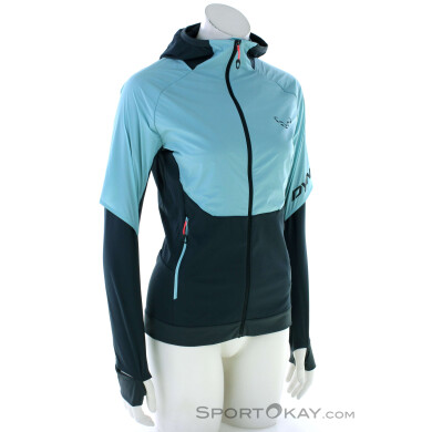 Dynafit Alpine Hybrid Damen Laufjacke-Türkis-L