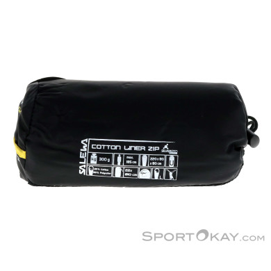 Salewa Cotton Liner with Zip Hüttenschlafsack/Inlett rechts-Weiss-One Size