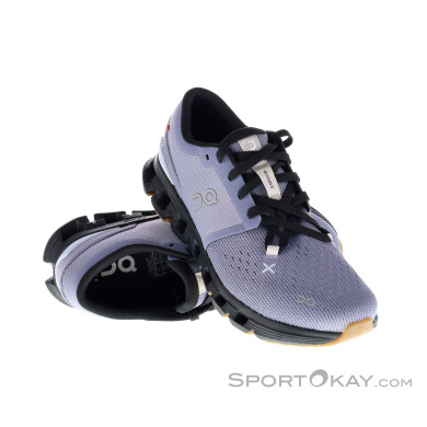 On Cloud X 4 Damen Laufschuhe-Lila-7,5