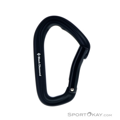 Black Diamond HotForge Bent Gate Schnappkarabiner-Schwarz-One Size