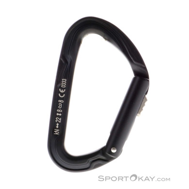 Edelrid Pure Slider Schnappkarabiner-Schwarz-One Size