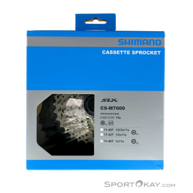 Shimano CSM7000 SLX 11-46Z 11-Facch Kassette-Grau-11-46