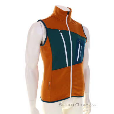 Ortovox Fleece Grid Vest Herren Outdoorweste-Orange-S