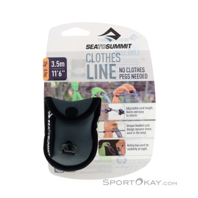 Sea to Summit Clothesline 3,5m Wäscheleine Camping Zubehör-Schwarz-One Size
