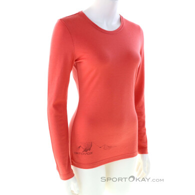Ortovox 185 Merino Logo Spray Damen Shirt-Pink-Rosa-XL