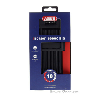 Abus Bordo 6000C 120cm Fahrradschloss-Schwarz-120