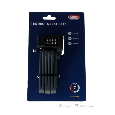 Abus Bordo Lite 6055C Mini 60cm Fahrradschloss-Schwarz-One Size