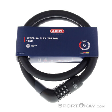 Abus Steel-O-Flex Tresor 1360 110cm Fahrradschloss-Schwarz-One Size