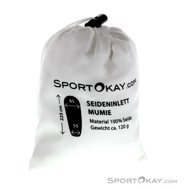 SportOkay.com Mumie Camping Seideninlett-Weiss-One Size