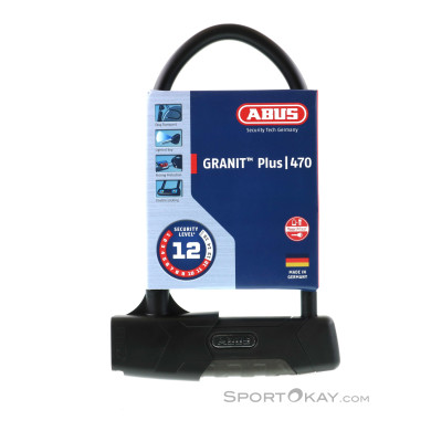 Abus Granit Plus 470 + USH Halterung 15cm Fahrradschloss-Schwarz-One Size
