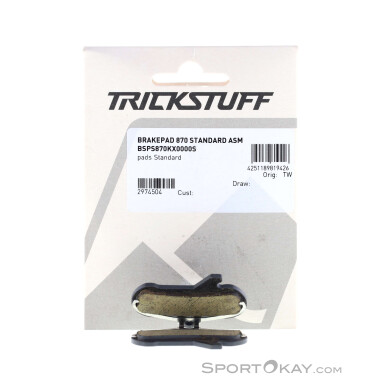 Trickstuff 870 Standard ASM Bremsbeläge-Grau-One Size
