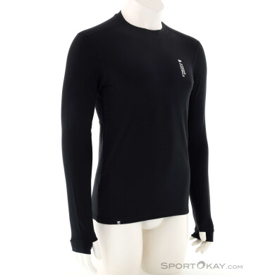 Mons Royale Cascade Merino Flex LS Herren Funktionsshirt-Schwarz-S