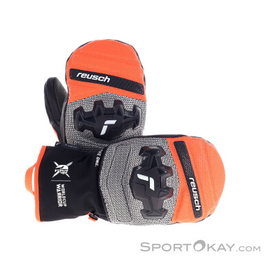 Reusch Worldcup Warrior GS Mitten Kinder Skihandschuhe-Schwarz-7,5
