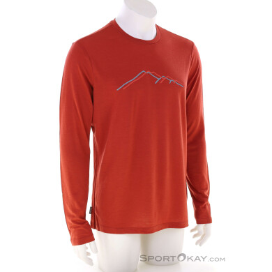 Icebreaker 150 Tech Lite Tee Rainer Ridge Herren Funktionsshirt-Dunkel-Rot-M