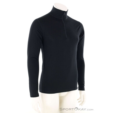 Devold Breeze Plus Merino 200 Zip Neck Herren Funktionsshirt-Schwarz-M