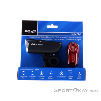 XLC Comp Lichtset Ariel/ Nesso CL-S11 StVZO Fahrradlicht Set-Schwarz-One Size