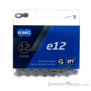 KMC e12 EPT 130Gl. 12-Fach Kette-Silber-One Size