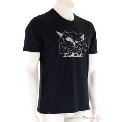 Salewa Eagle Geometric Herren T-Shirt-Schwarz-XL