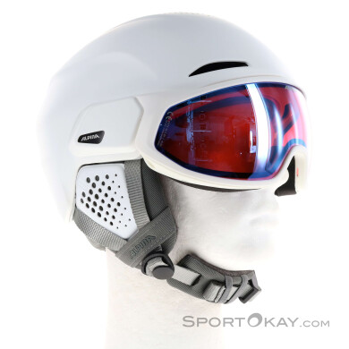 Alpina Alto QV Skihelm-Weiss-55-59